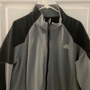 North Face Men’s gray fleece zip up jacket